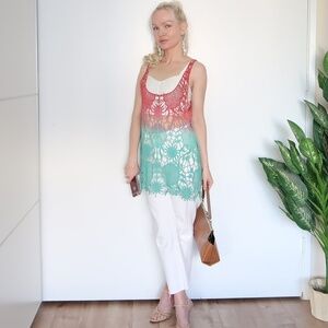 Handmade Ombre Gradient Crochet Sleeveless Top